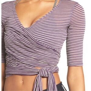 Free People Giselle Wrap FP Movement Cropped Top